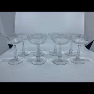 Tiffin Franciscan Springtime Champagne/Sherbet Glasses Set of 8